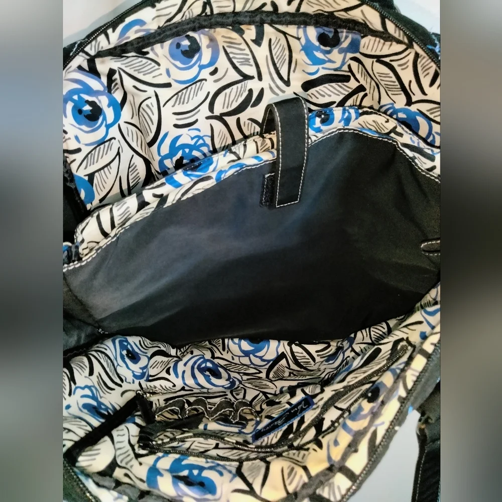 Vera Bradley (Black) Quilted Laptop Computer Carrier Tote Bag